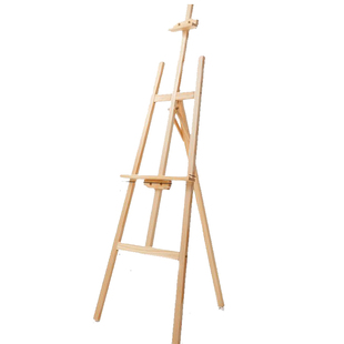 儿童画架木质画架儿童家用木制展示架实木架子三角架子4k8k画板写生水粉diy涂鸦手指画架美术生专用画板画架