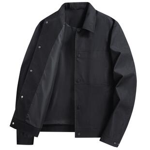 罗蒙男士夹克2026春季新款商务休闲中年爸爸春装翻领外套男春秋款