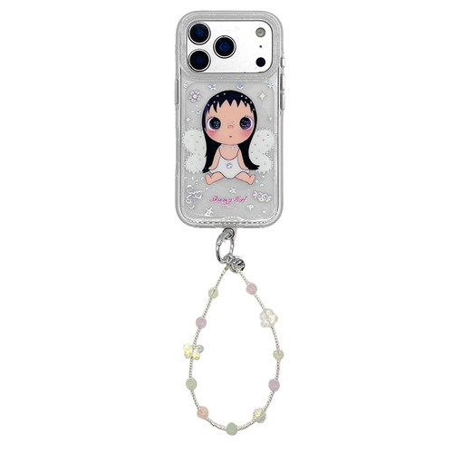 kaia少女心呆萌天使小玉yuy适用苹果17promax手机壳iphone16pro新款17女14pro带链条15pro全包透明防摔手机套