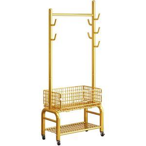 带轮可移动衣帽架卧室落地挂衣架北欧轻奢家用客厅衣服收纳架子