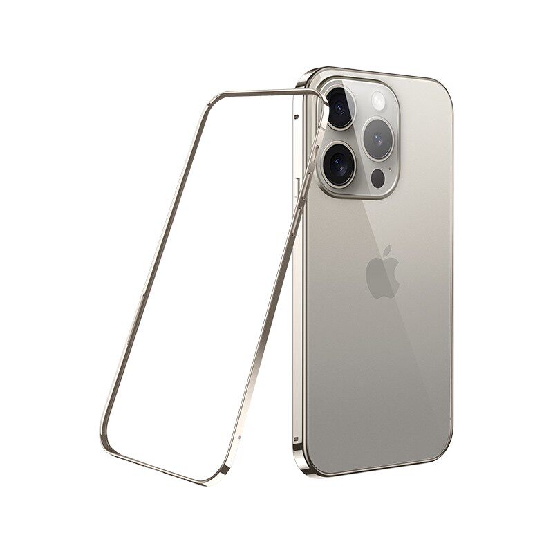适用苹果16ProMax手机壳钛金属边框新款超薄iPhone16pro保护套iPhone17全包防摔手机套iPhone 