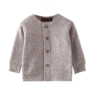 广东鸡仔衫新生婴儿暧意宝男女童装初生宝宝加绒保暖羊毛内衣开衫