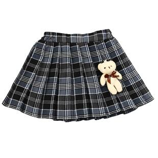 女童半身裙百褶裙春秋季2025新款儿童格子短裙女孩学院风夏天裙子