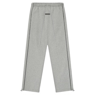 Fear of God Essentials 25春夏 Drop2 LOGO刺绣侧滚条直筒休闲裤