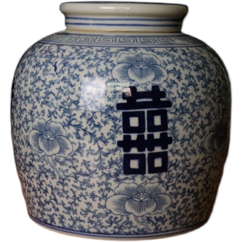 景德镇中式风青花古典器皿茶叶罐