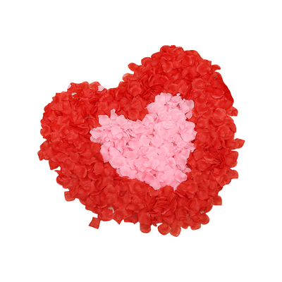 粉色玫瑰仿真花瓣撒花求婚布置