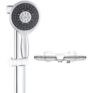 高仪原装进口瑞雨130四键11式富氧雨淋恒温冷触防烫淋浴花洒套装