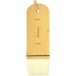 玛琅水彩画板刷便携短刷子混合松鼠毛平头刷竹子 排刷底纹铺色刷