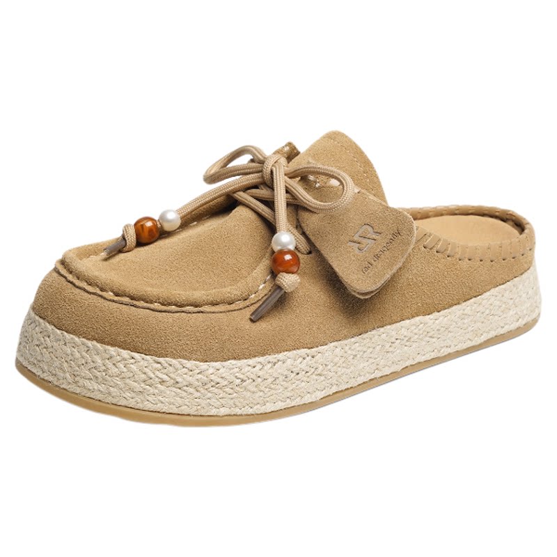 红蜻蜓勃肯鞋女款半拖2026春夏新款女鞋一脚蹬拖鞋软底休闲袋鼠鞋