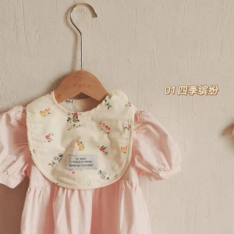新品 ins婴儿全棉围嘴新生儿口水巾防水吐奶宝宝围脖女360度围兜