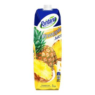 1L*12盒芬特乐果汁塞浦路斯芳塔娜果汁Fontana菠萝汁苹果汁葡萄汁