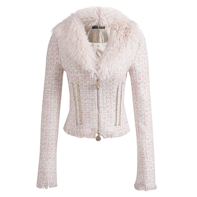 JELLOJELLO涤纶原创拼接编织上衣