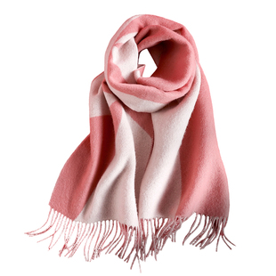 红色羊毛围巾女冬季送妈妈中老年人羊绒奶奶礼盒长辈本命年的礼物