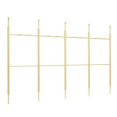 服装店不锈钢双层陈列货架