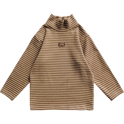 女童德绒打底衫秋冬装半高领上衣