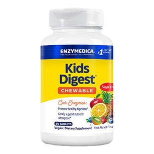 Enzymedica安森每康儿童消化酶咀嚼片消食化积麸质乳糖鸡蛋不耐受