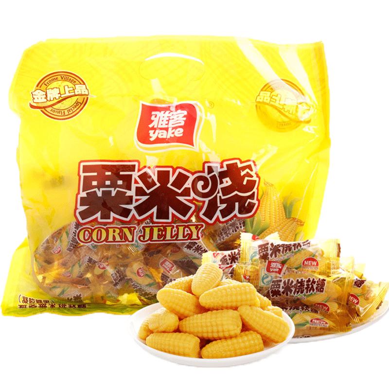 雅客玉米糖软糖500g粟米烧婚庆喜糖果散装休闲食品圣诞节糖果零食