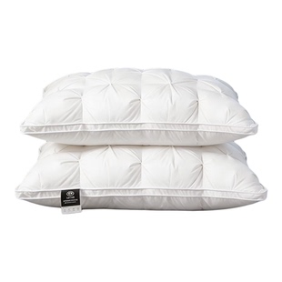 梵诗亚朵atodret 五星级酒店专用羽绒枕头枕芯高枕护颈助眠枕一对