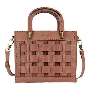 食草堂包包黑标系列新款头层牛皮植鞣皮包包手提包单肩轻奢编织包