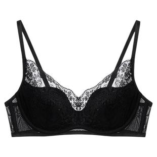ubras洛可可蕾丝大胸显小内衣女轻薄法式性感刺绣防下垂文胸罩