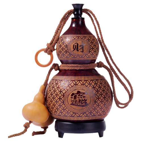 葫芦酒壶雕刻图案天然酒葫芦装酒随身水杯挂件一斤装小酒葫芦摆件