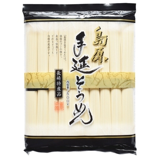 日本进口 岛原手延素面 手工拉面日式面条挂面细面冷面无添加500g
