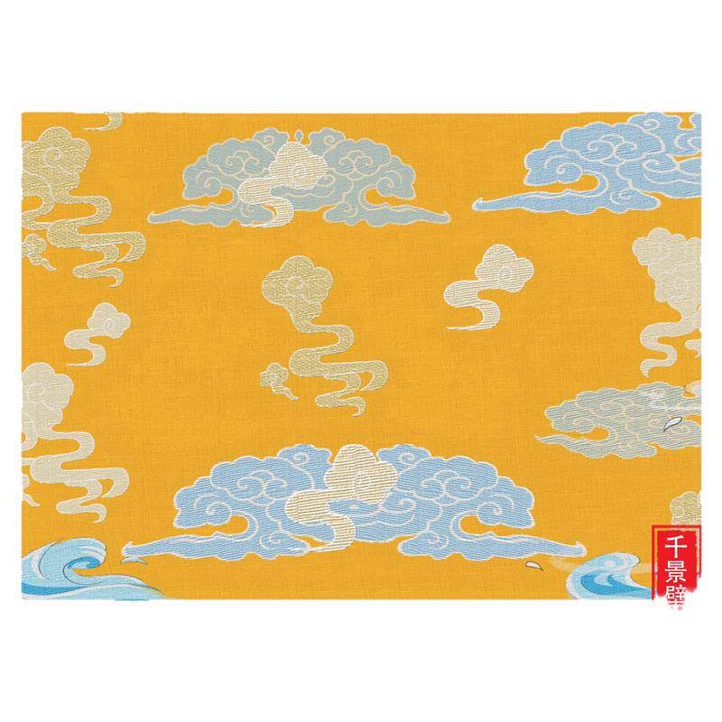 祥云背景壁画佛堂仙家堂口电视客厅背景墙布寺庙佛堂定制壁布