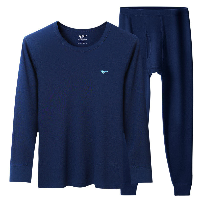 七匹狼男士秋衣秋裤套装纯棉全棉毛衫线衣裤冬季新款男式保暖内衣