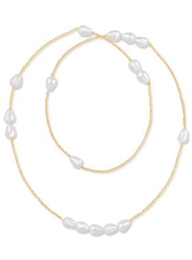 Mixx靡诗荷叶系列霜露项链毛衣链新中式优雅气质女配饰