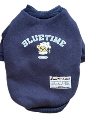 bluetime猫狗抓绒卫衣美式复古