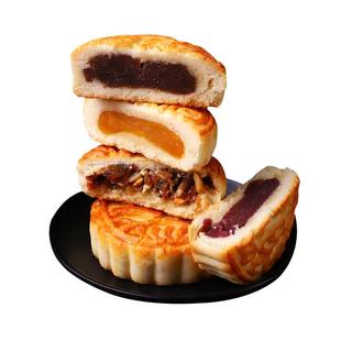 臣昕内蒙古丰镇月饼特产厂家独立包装传统老五仁豆沙紫薯提浆食品