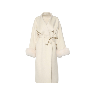 DPLAY翻领系带双面呢大衣