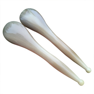 手工天然白水牛角拨筋棒 眼部面部经络按摩棒 眼霜导入棒