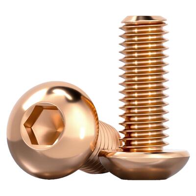 国标T2纯紫铜全铜圆头内六角螺丝