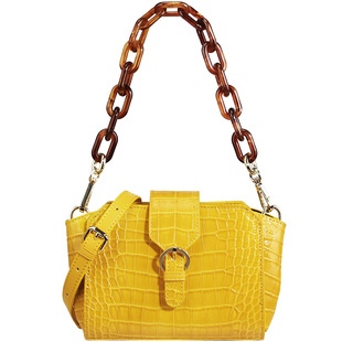 卡秀鳄鱼纹时尚真皮女包2025春夏新款百搭牛皮手提包单肩斜挎小包