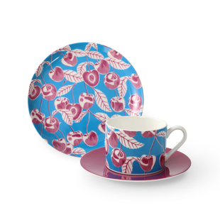 RoyalDutch皇家荷兰cherry骨瓷咖啡杯碟情侣对杯下午茶具节日礼物