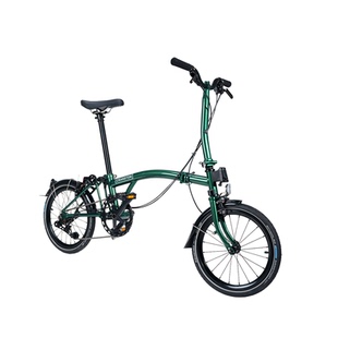 CRANSTON邮政绿P4三折叠自行车成人超轻便携城市复古小布16寸单车