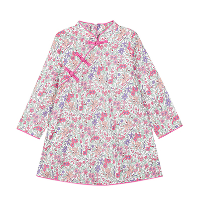 luson春季新款女宝宝国风旗袍裙