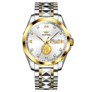 瑞士认证正品牌专卖店新款真金浮雕男表进口机芯机械表高档十大