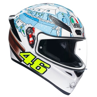 AGVK1S摩托车头盔大尾翼全盔雪屋新国标3C版本男女仿赛盔正品保真