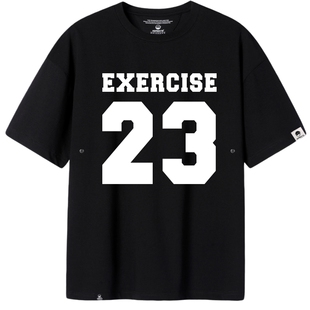 KERWATS品牌韩潮短袖t恤男装数字23印花圆领短袖学生个性半袖大码