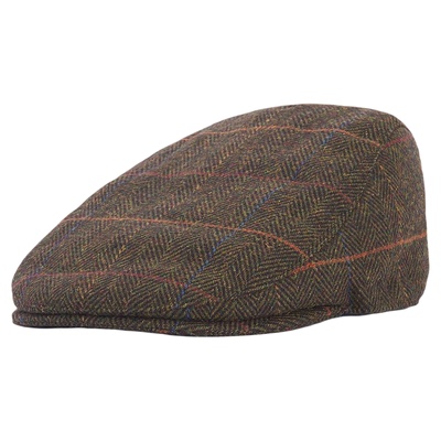 英国Barbour Cheviot Flat贝雷帽羊毛帽粗花呢英伦复古冬帽绅士帽