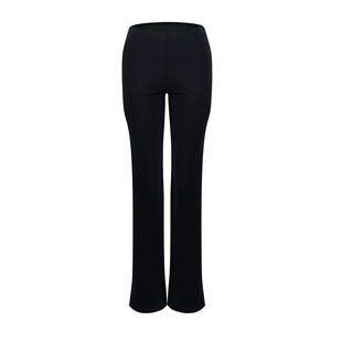 柏屋黑色舞蹈裤女成人直筒长裤宽松显瘦瑜伽裤舞蹈练功裤子民族舞