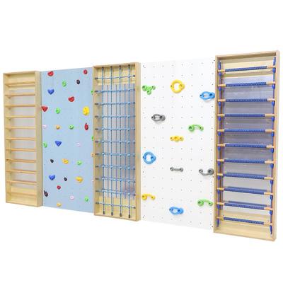 儿童攀爬架镜面爬网架木质攀岩墙