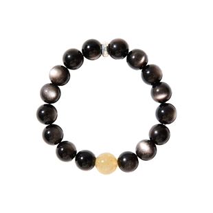 曦光里【护盾】安定/沉静/边界感 收藏级双眼黑曜石手串本命年