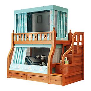 2米加长双层蚊帐子母床梯形1.2m1.5/135上下床家用儿童遮光帘1.8