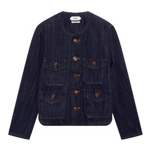设计师品牌IMMI 秋冬女士四口袋牛仔夹克短外套银泰百货 300124
