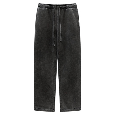 TNMK卫裤宽松直筒冬季加绒保暖款