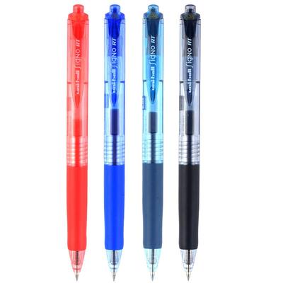 日本uni三菱按动黑色考试中性笔