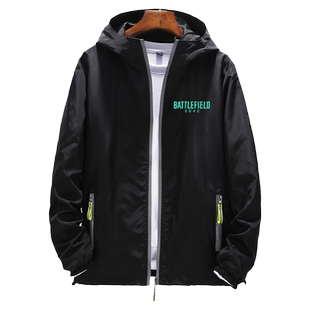 战地2042游戏射击游戏周边连帽夹克薄款男女学生加绒外套帽衫衣服